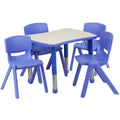 Rectangular Activity Table & 4 Chairs (YU-YCY-098-0034-RECT-TBL-BLUE)