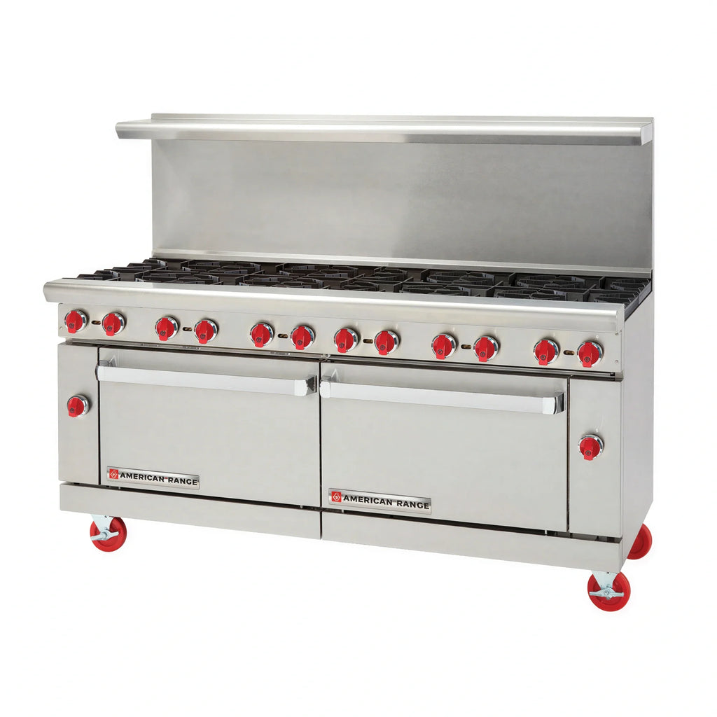 American Range Gas Range — 72″, 12 Burners & 2 Ovens