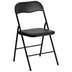 Square Folding Table & 4 Chairs — 33-1/2″, Black