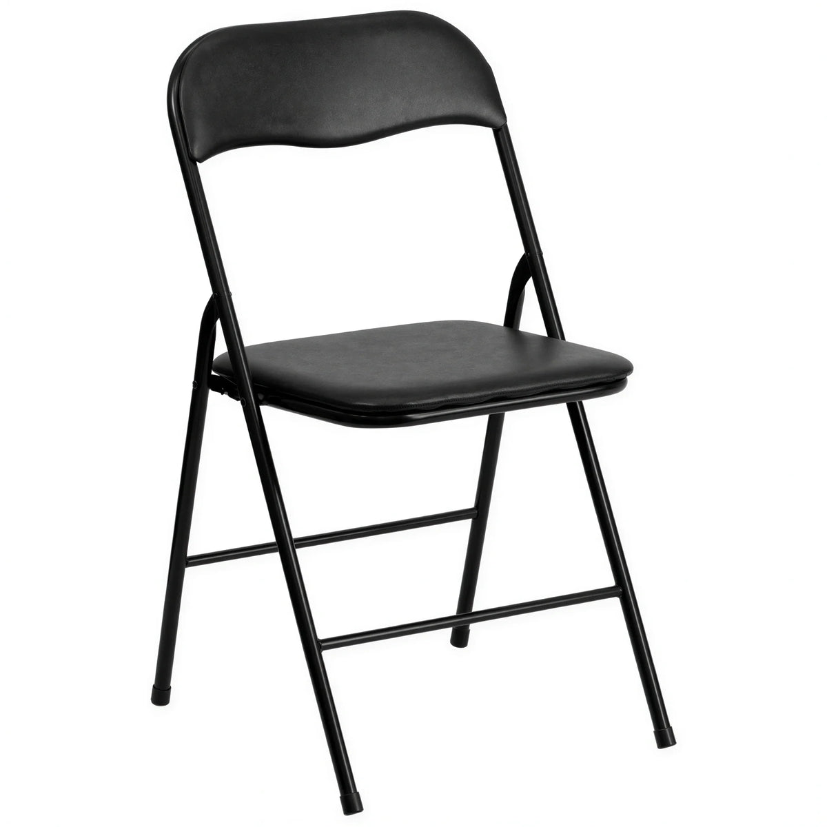 Square Folding Table & 4 Chairs — 33-1/2″, Black