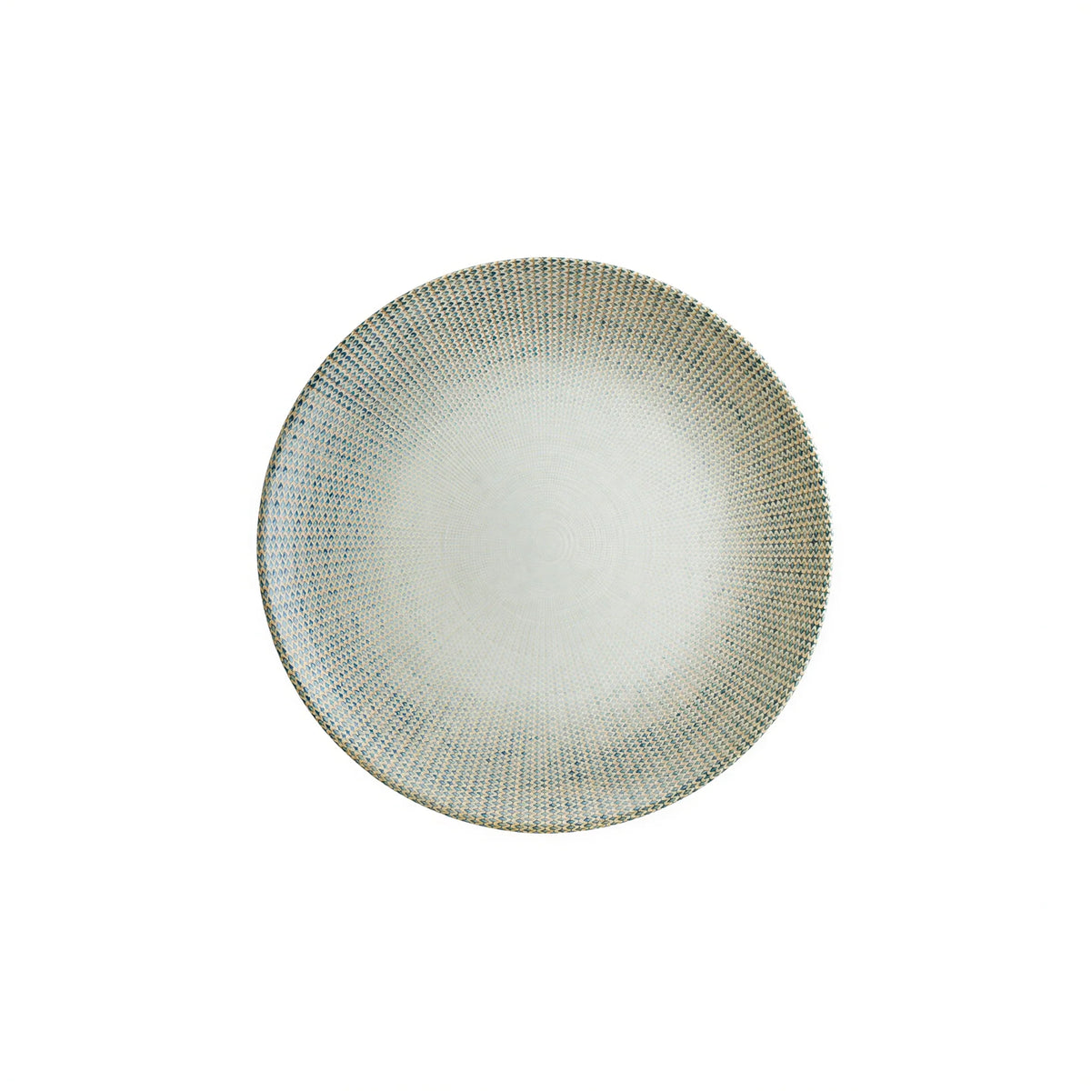Bonna Gourmet Round Porcelain Flat-Edge Plate — 10-5/8″, Set of 12 (BNSMTSWYGRM27DZ)