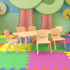 Rectangular Activity Table & 6 Chairs (YU-YCX-0013-2-RECT-TBL-NAT-E)