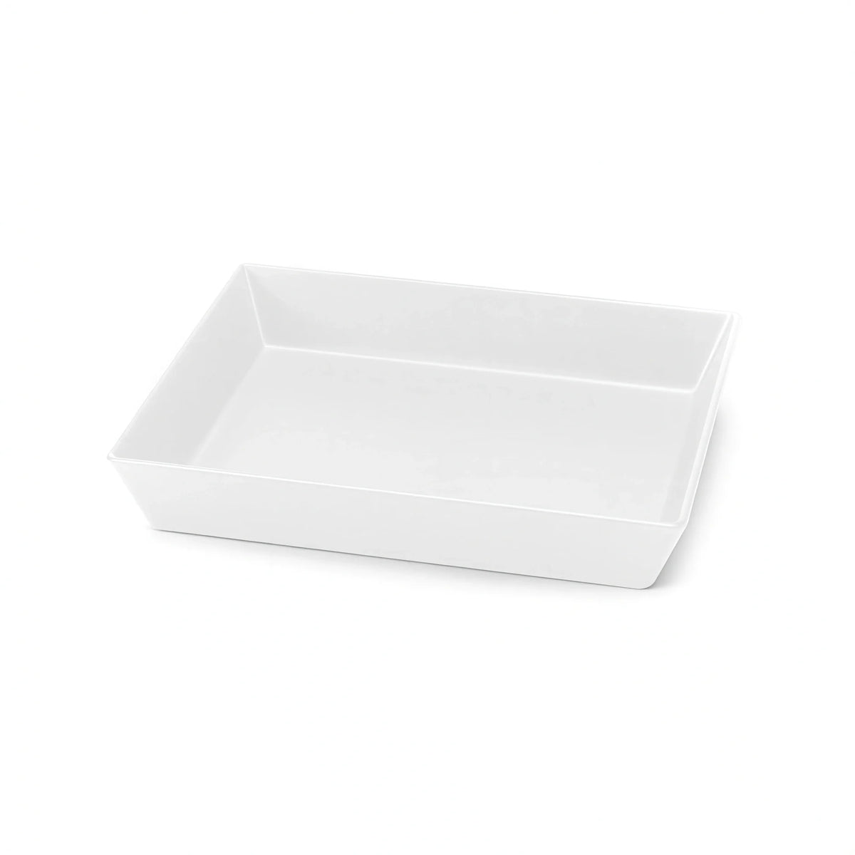 Steelite Delfin Supermarket Rectangular Melamine Bowl — White, 3.25 qt, 12″