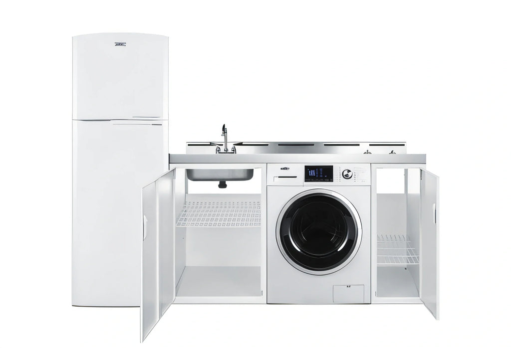 Summit Kitchenette — 83″, Radiant Cooktop & Washer/Dryer