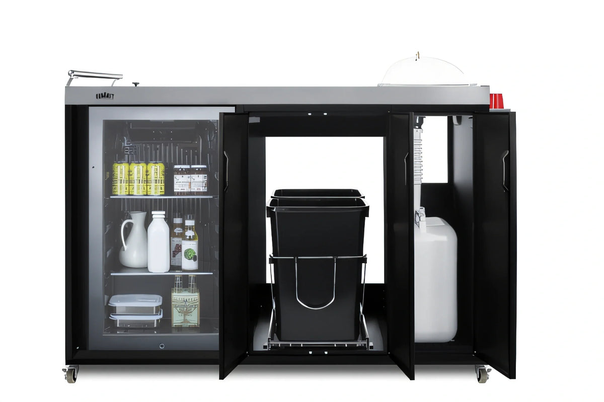 Summit Portable Outdoor Kitchenette — 58″, Fridge & Sink