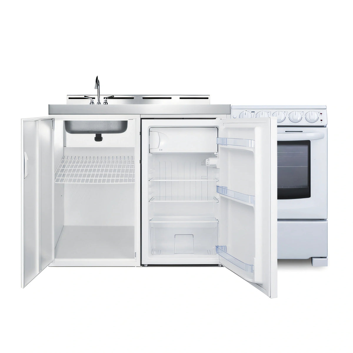 Summit Kitchenette — 58.88″, 4-Burner Electric Range