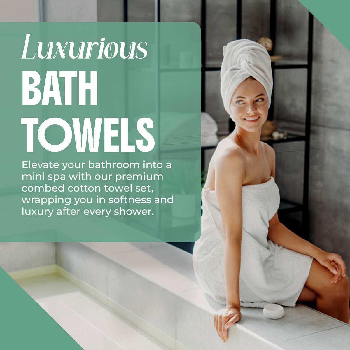 White bath towel