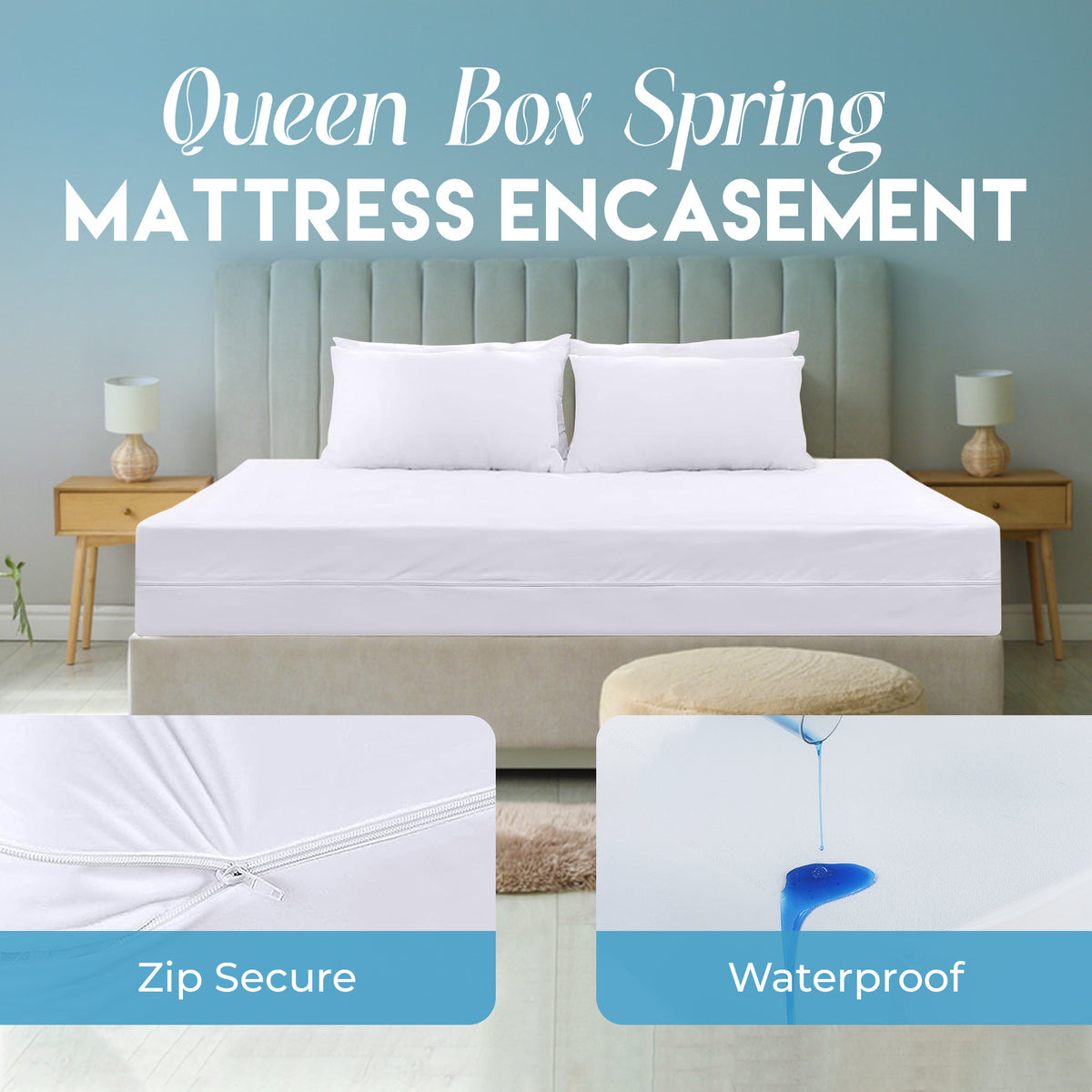 White box spring encasement