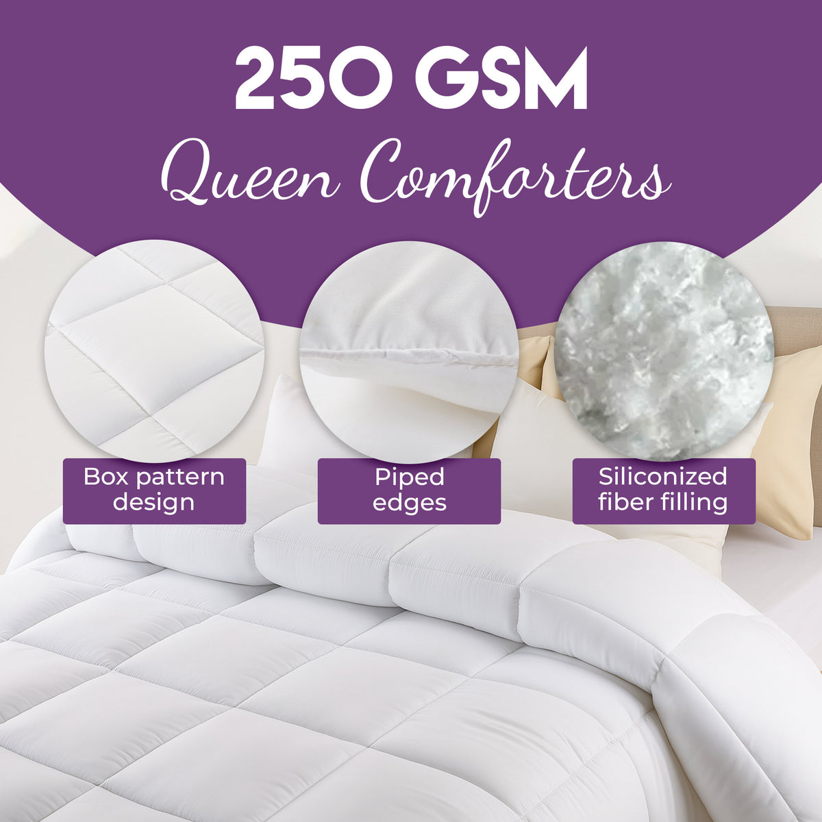White down alternative comforter