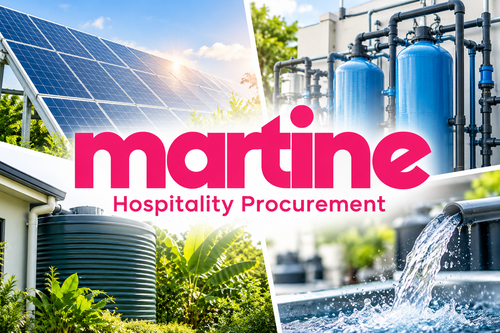 Martine Hospitality Procurement sustainability systems collage