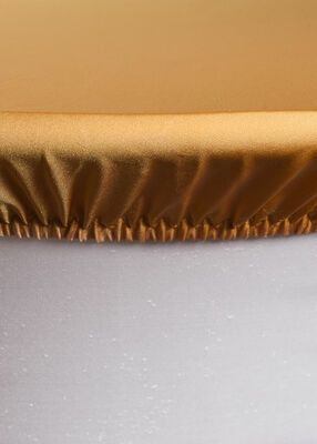 Metallic Gold spandex table cap fabric detail