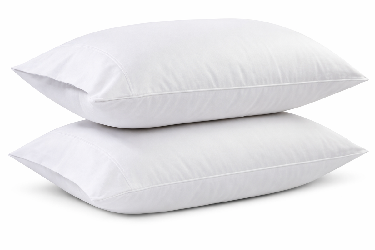 White microfiber pillowcase
