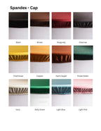 Spandex Caps fabric and color chart, page 1 of 3