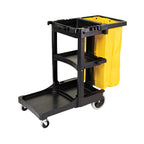 Rubbermaid Cleaning Cart — With Caddies & Waste Bags