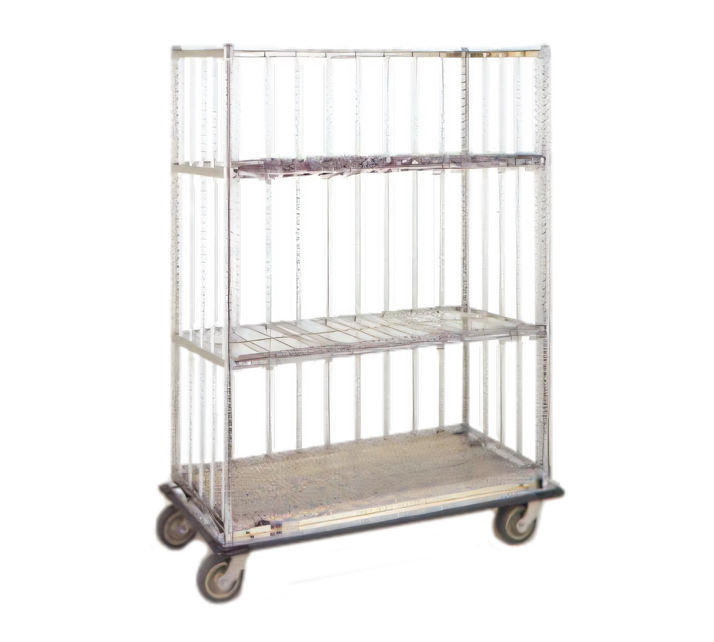 Metro Rolling Linen Cart — Chrome, 60″ × 24″