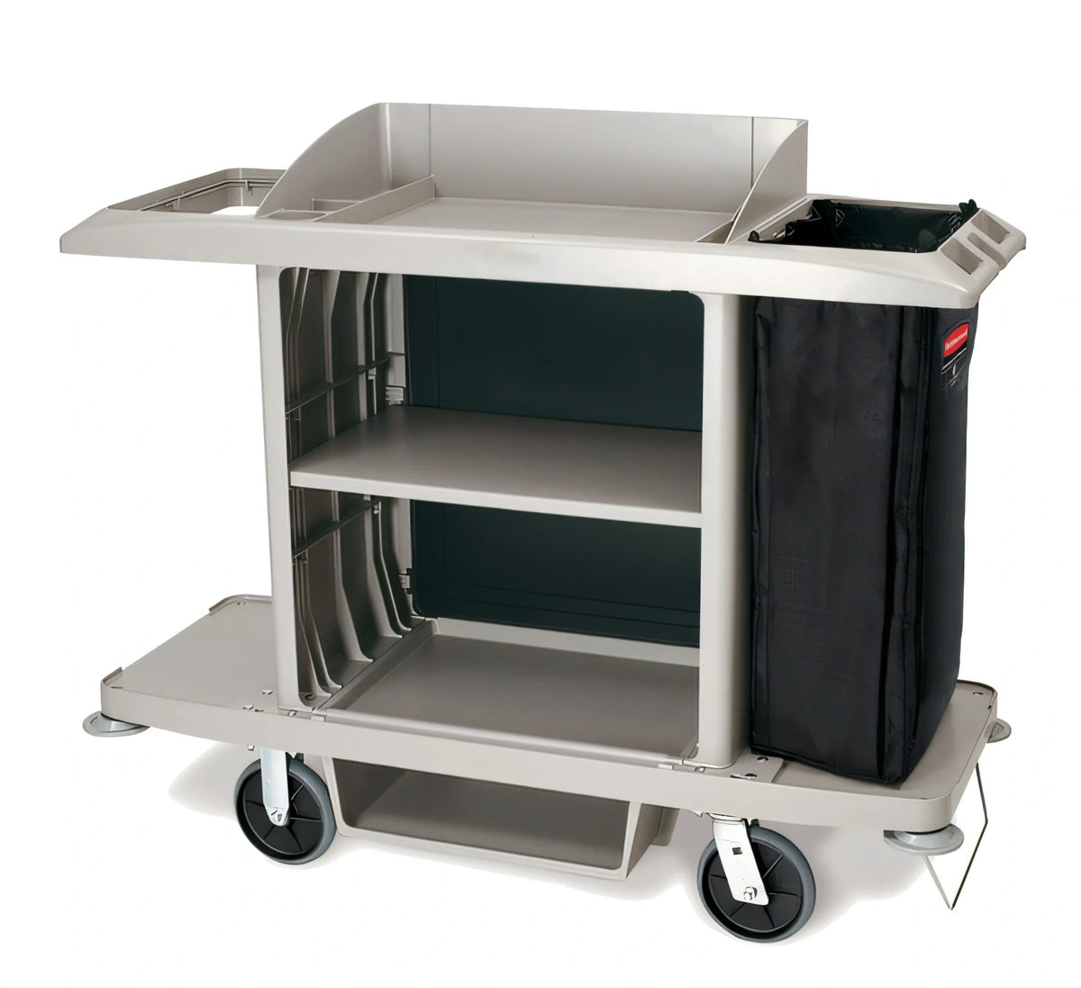 Rubbermaid Housekeeping Cart — Full Size, Platinum