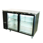 BK Resources Back Bar Refrigerator — 72″, 3 Glass Doors
