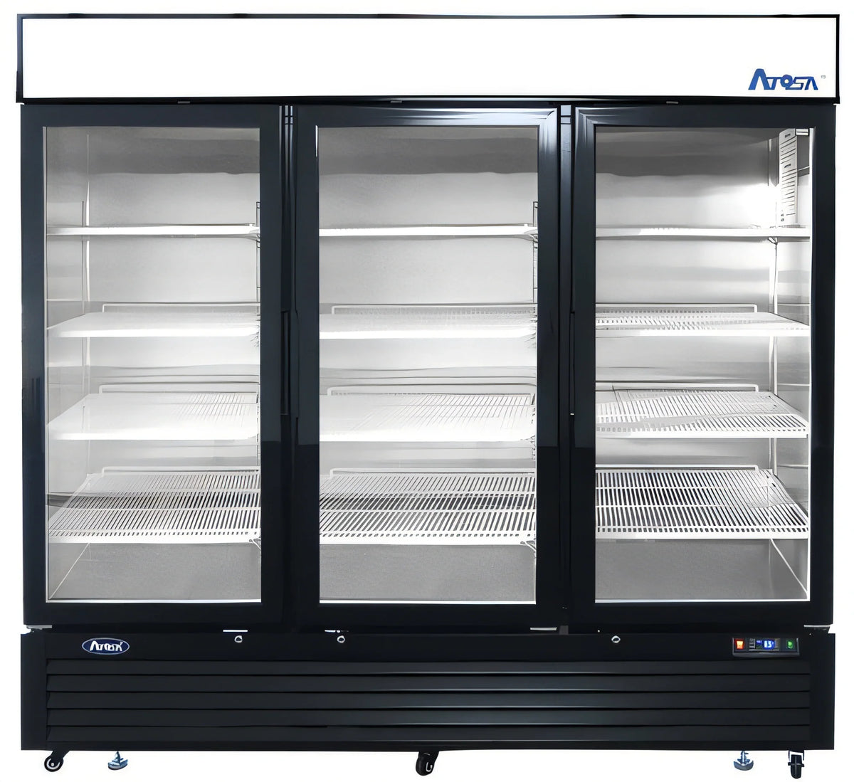 Atosa Glass-Door Display Freezer — 3 Sections, 68 Cu. Ft.