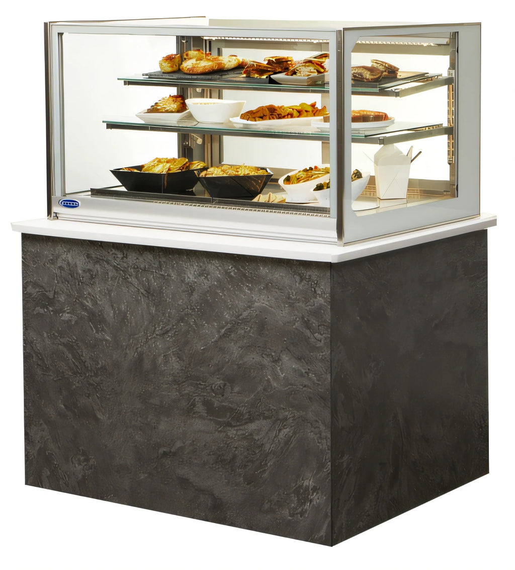 Federal Industries Italian Glass Series 36-Inch Heated Drop-In Counter Display Case with Tempered Glass