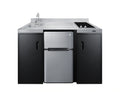 Summit ADA Kitchenette — 54″, 2-Burner Cooktop, Left Sink